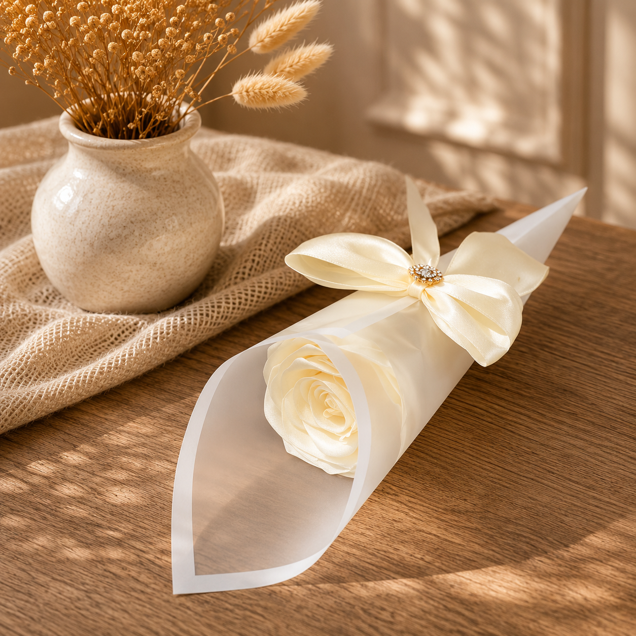 Emballage blanc transparent
